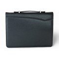 A4 size conference folder with a zipper made of genuine leather. 24R EL 4-1F