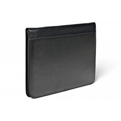 A4 size conference folder with a zipper made of genuine leather. 26 BL-0-1F