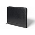 A4 size conference folder with a zipper made of genuine leather. 26 BL-0-1F