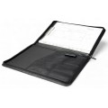 A4 size conference folder with a zipper made of genuine leather. 26 BL-0-1F