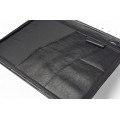 A4 size conference folder with a zipper made of genuine leather. 26 BL-0-1F