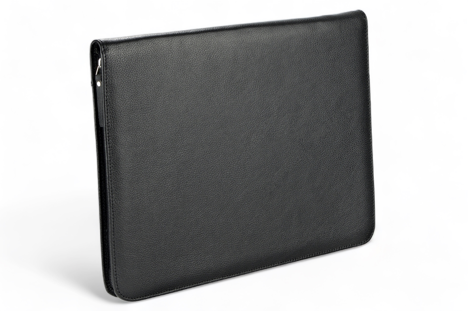 A4 size conference folder with a zipper made of genuine leather. 26BL 4-1F