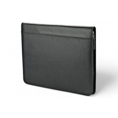 A4 size conference folder with a zipper made of genuine leather. 26 EL-4-1F