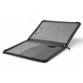 A4 size conference folder with a zipper made of genuine leather. 26BL 4-1F