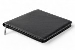 A4 size conference folder with a zipper made of genuine leather. 26BL 4-1F