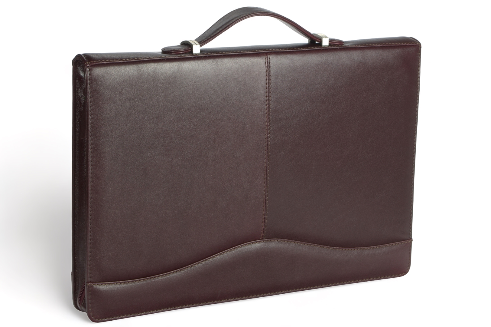 A4 zippered conference folder made of genuine leather. 2R BL 0-2F