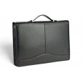 A4 size conference folder with a zipper made of genuine leather. 2R EL 4-1F