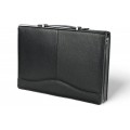 A4 size conference folder with a zipper made of genuine leather. 2R EL 4-1F