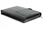A4 zippered conference folder made of genuine leather. 2R EL 4-1F