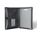 A4 size conference folder with a zipper made of genuine leather. 2R EL 4-1F