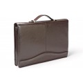 A4 size conference folder with a zipper made of genuine leather. 2R PL-0-2F