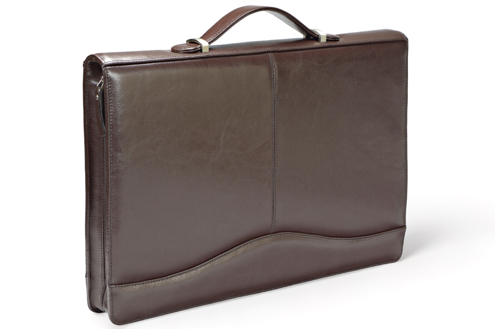 A4 zippered conference folder made of genuine leather. 2R PL 0-2F