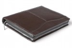 A4 zippered conference folder made of genuine leather. 2R PL 0-2F