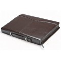 A4 size conference folder with a zipper made of genuine leather. 2R PL-0-2F