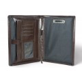 A4 size conference folder with a zipper made of genuine leather. 2R PL-0-2F