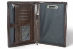 A4 zippered conference folder made of genuine leather. 2R PL 0-2F