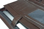 A4 zippered conference folder made of genuine leather. 2R PL 0-2F