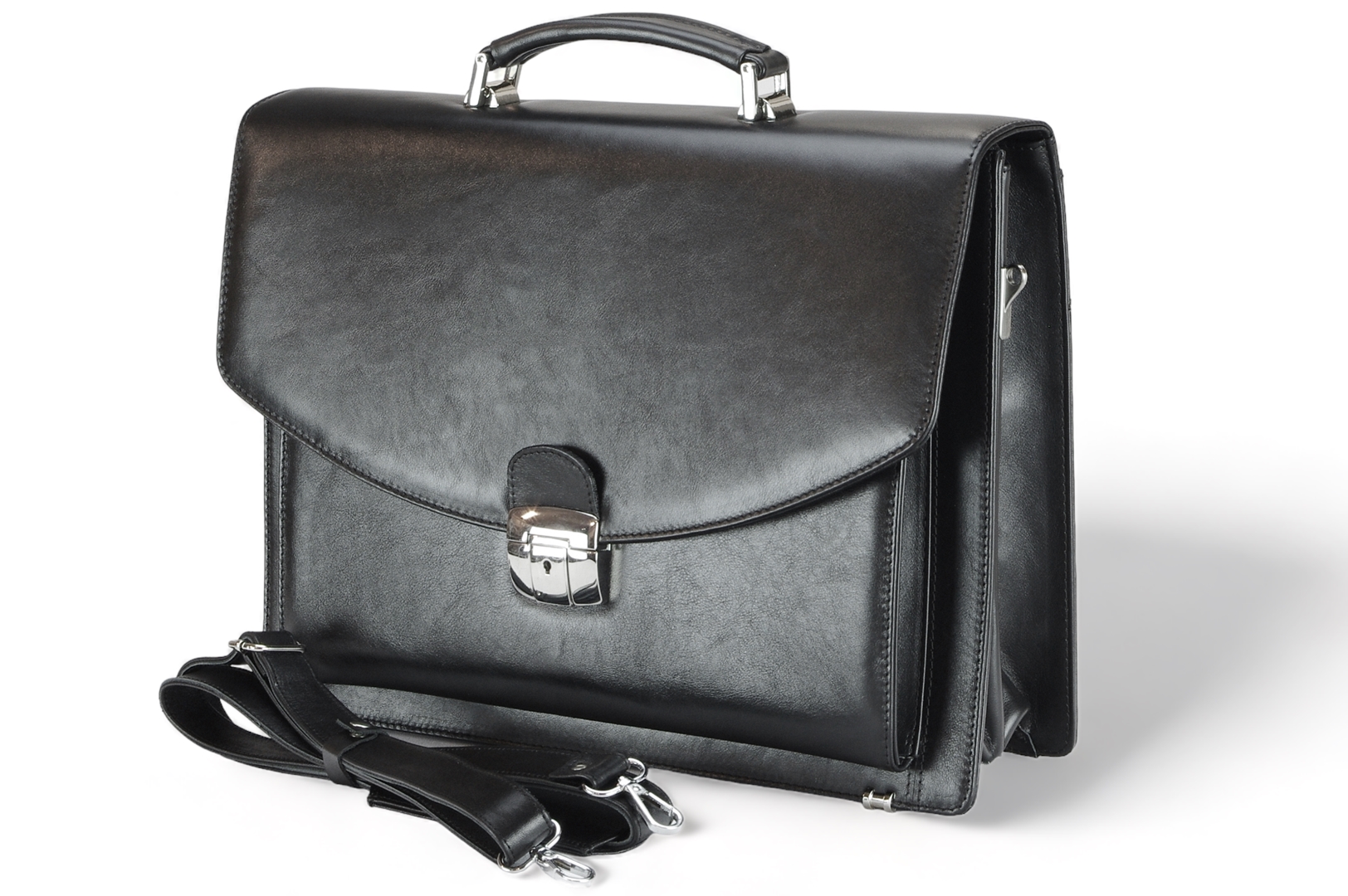LEATHER BRIEFCASE Model A4 5 BL 0-1B