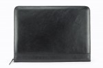 A4 zippered conference folder made of genuine leather. 26 BL-0-1F