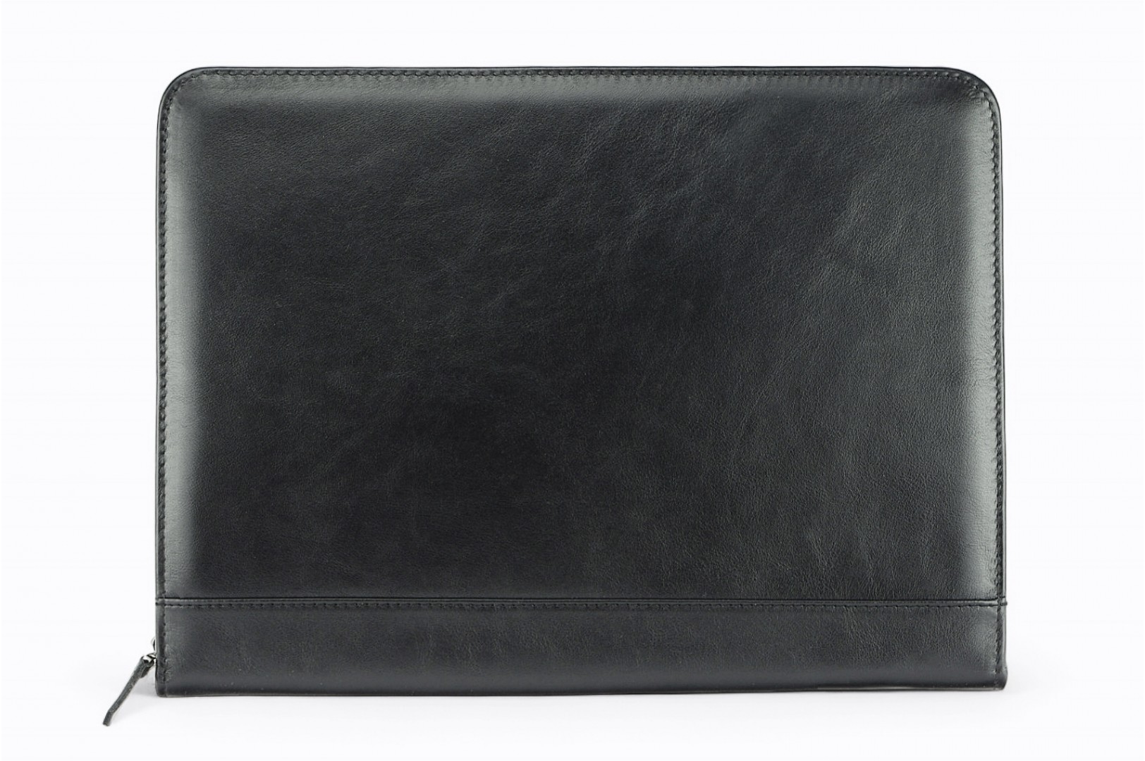 A4 size conference folder with a zipper made of genuine leather. 26 BL-0-1F