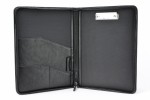 A4 size conference folder with a zipper made of genuine leather. 26 BL-0-1F