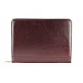 A4 size conference folder with a zipper made of genuine leather. 26 BL-0-2F