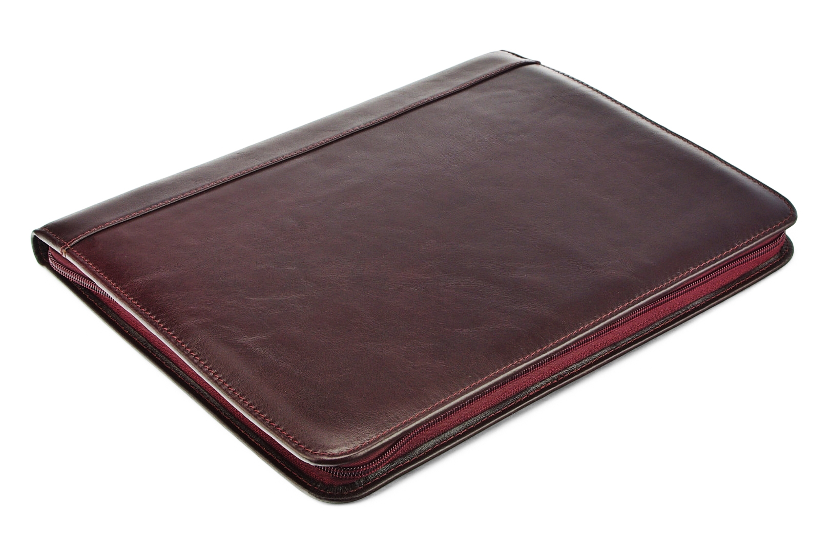 A4 zippered conference folder made of genuine leather. 26 BL-0-1F