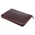A4 size conference folder with a zipper made of genuine leather. 26 BL-0-2F