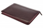 A4 zippered conference folder made of genuine leather. 26 BL-0-1F