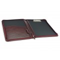 A4 size conference folder with a zipper made of genuine leather. 26 BL-0-2F