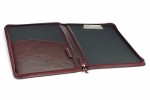 A4 zippered conference folder made of genuine leather. 26 BL-0-1F