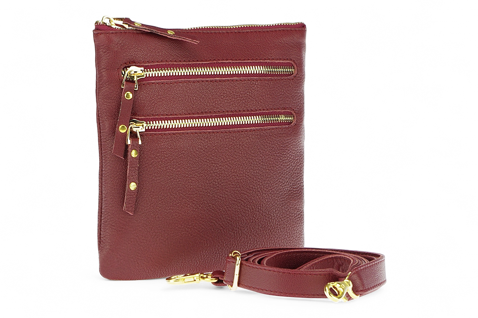 Classic leather shoulder bag. 30 EL-4-5BG_gold