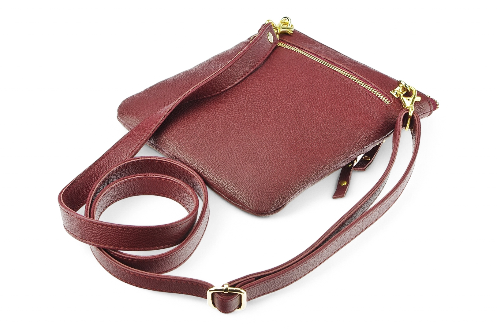 Classic leather shoulder bag. 30 EL-4-5BG_gold