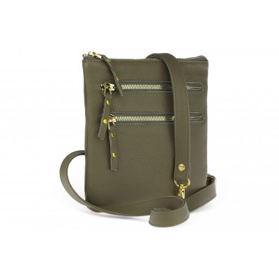 Classic leather shoulder bag. 30 EL-4-7BG_gold