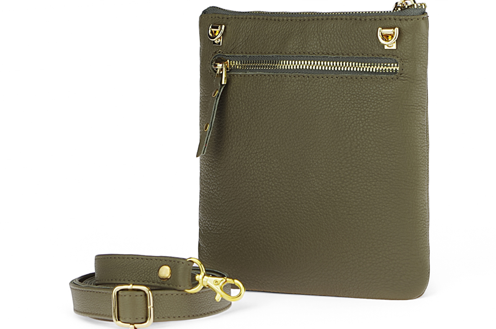 Classic leather shoulder bag. 30 EL-4-7BG_gold