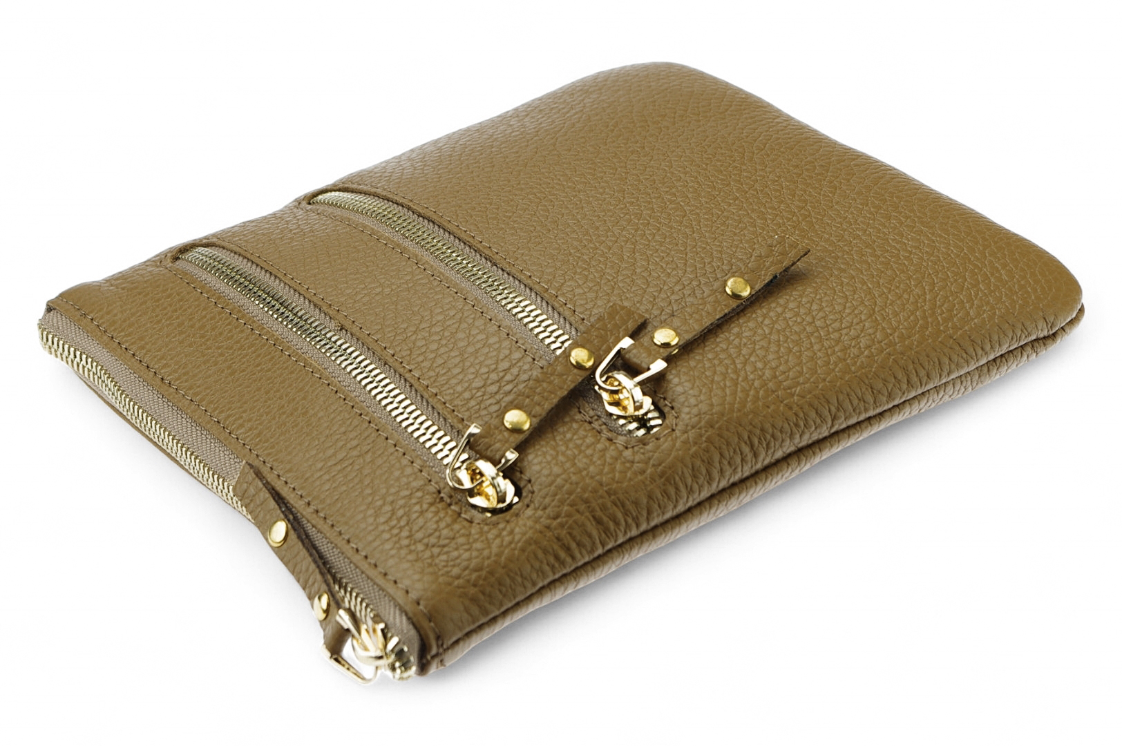 Classic leather shoulder bag. 30 EL-4-8BG_gold