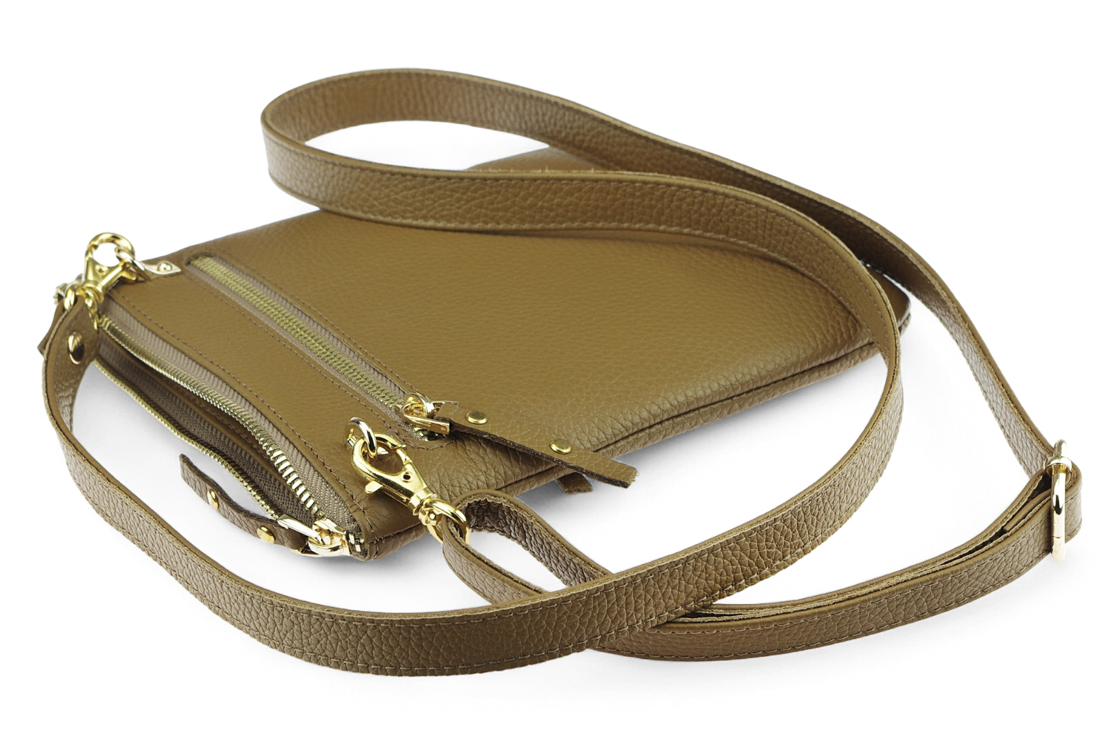 Classic leather shoulder bag. 30 EL-4-8BG_gold