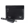 Leather shoulder bag, A4 size, 39 BL-0-1BG