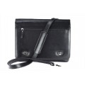 Leather shoulder bag, A4 size, 39 BL-0-1BG