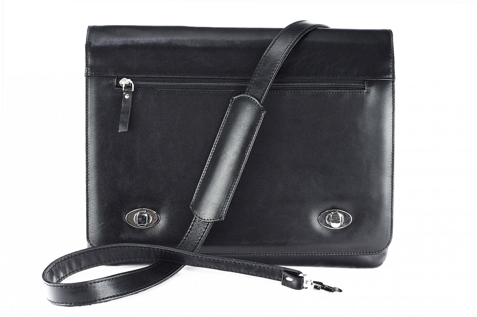 Leather A4 Shoulder Bag, 39 BL-0-1BG