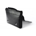 Leather shoulder bag, A4 size, 39 BL-0-1BG
