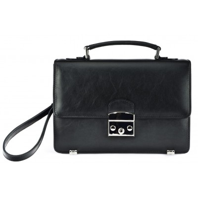 Leather document bag 44 BL-0-1BAR