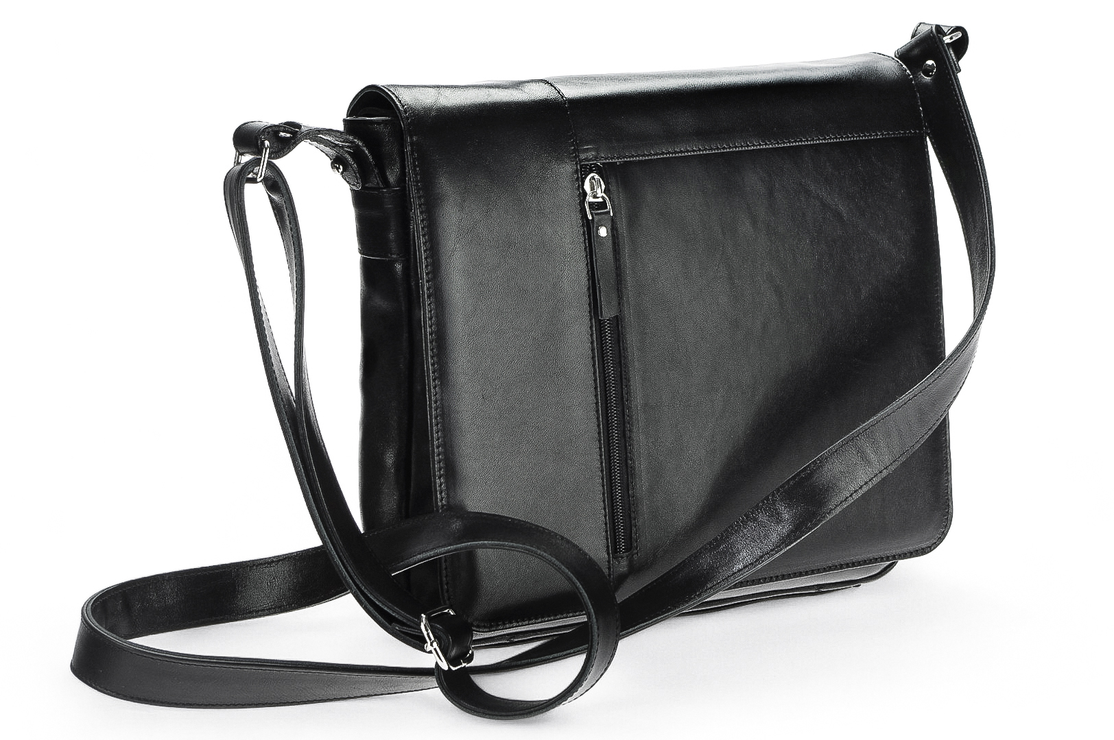 Classic leather shoulder bag. 47 BL-0-1BG