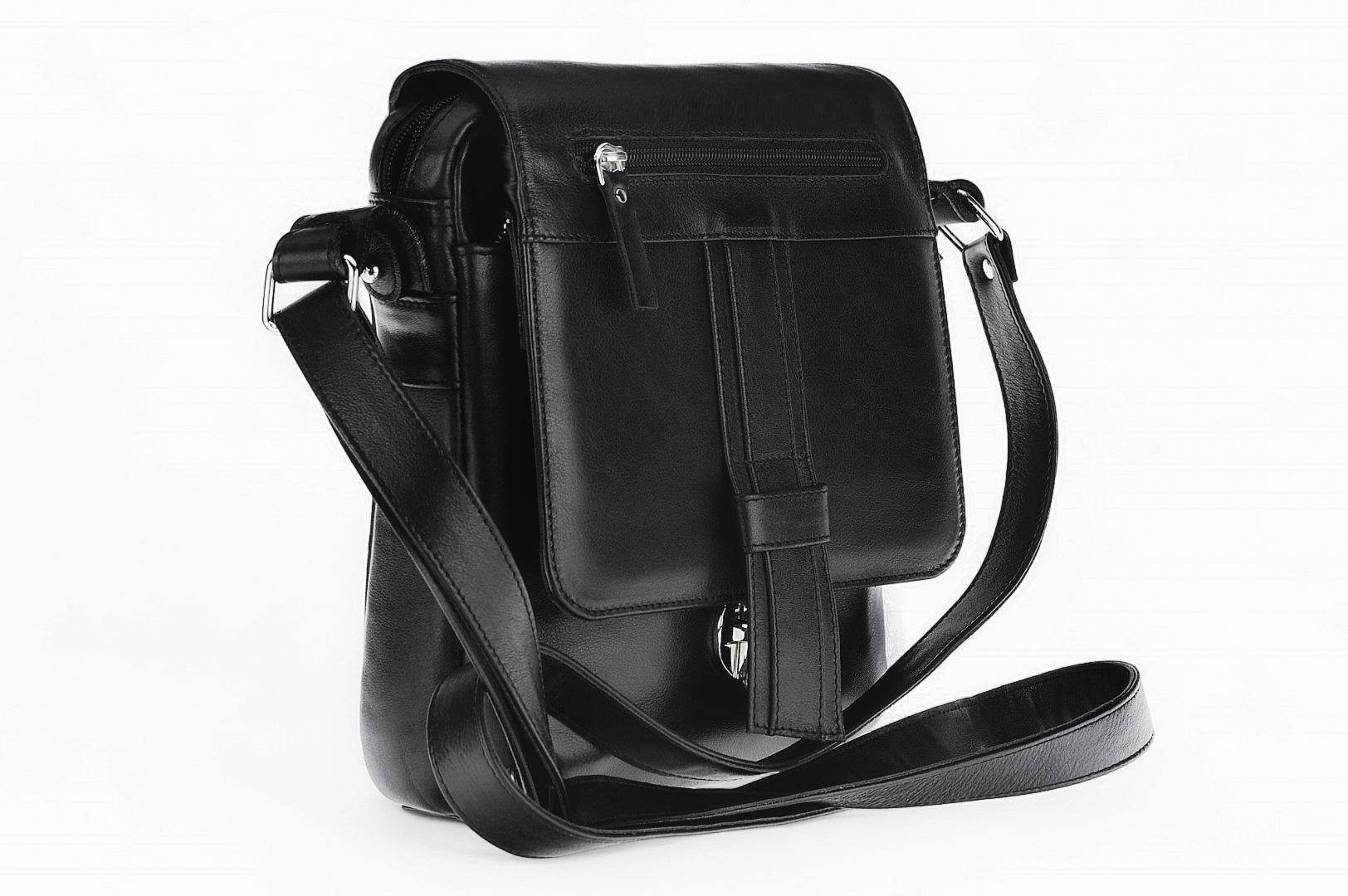 Classic leather shoulder bag. 53 BL-0-1BG