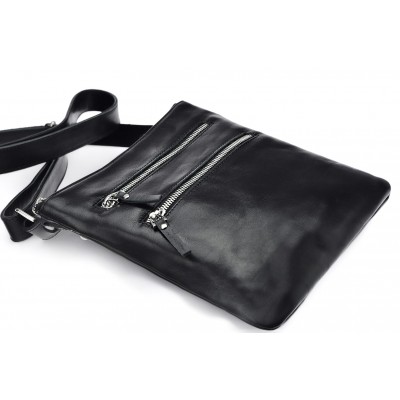 Classic leather shoulder bag. 57 BL-0-1BG_NIC