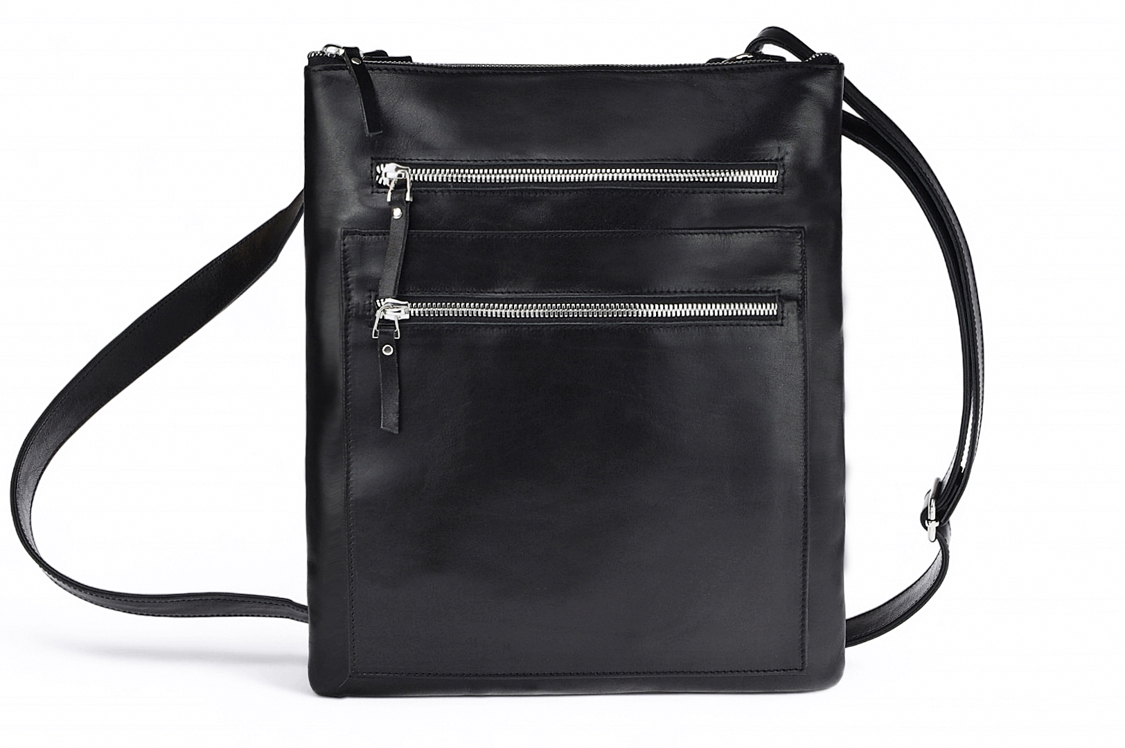 Classic leather shoulder bag. 61 BL-0-1BG_NIC