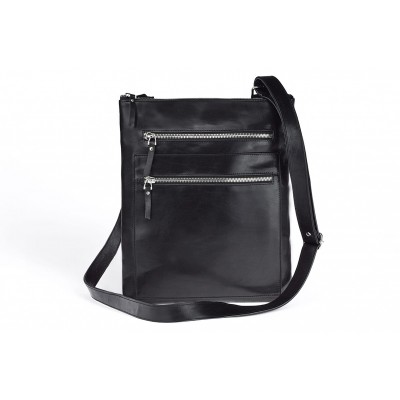 Classic leather shoulder bag. 61 BL-0-1BG_NIC