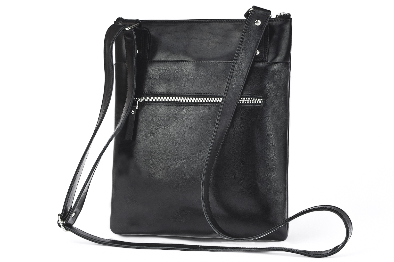 Classic leather shoulder bag. 61 BL-0-1BG_NIC