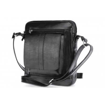 Classic leather shoulder bag. 651 BL-0-1BG