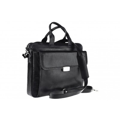 Leather briefcase bag A4 703 BL-0-1BR_NIC